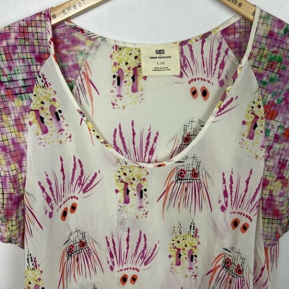 Urban Outfitters 100% Silk Festival Dress Arts Thread Make It Camille Tunic Boho - Picture 5 of 11